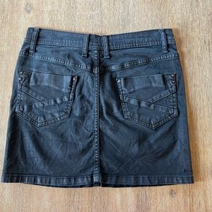 PIMKIE Faux Leather Black Mini Skirt Sz S